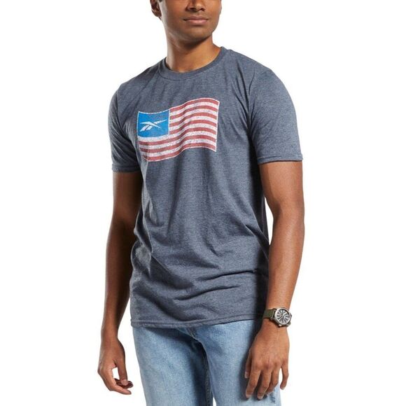 Rebook Men's Graphic T-Shirt GB1313, Dark Gray, Sz. S - Picture 2 of 11